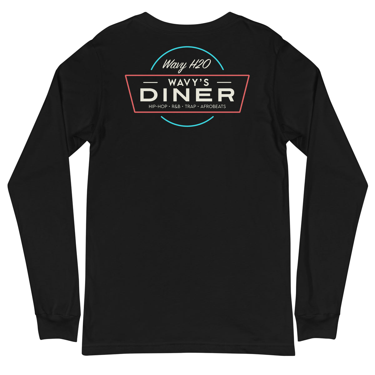 Wavy H2O Diner Black Long Sleeve Shirt