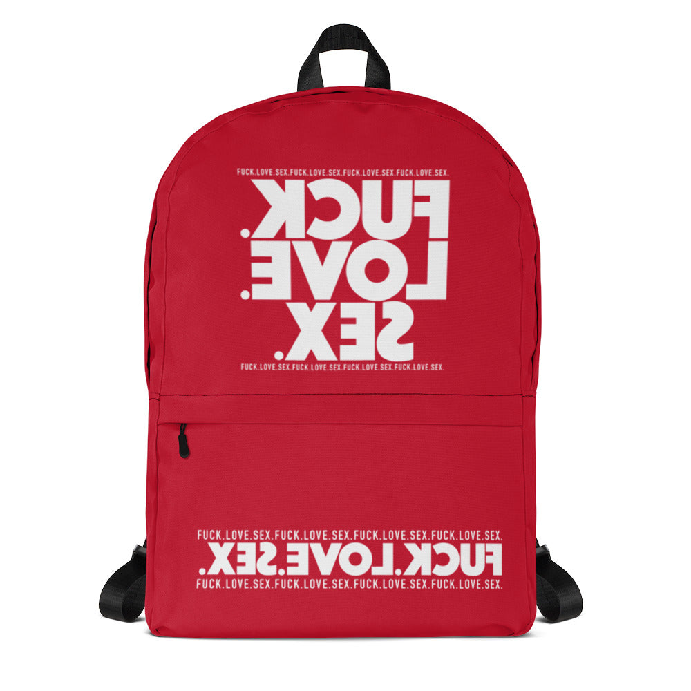 FUCK.LOVE.SEX. Red Backpack 2