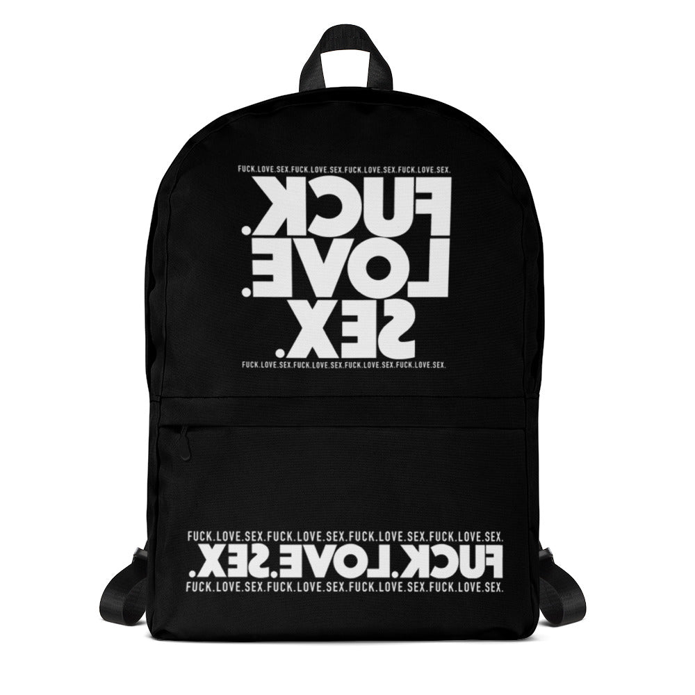 FUCK.LOVE.SEX. Black Backpack 2