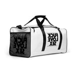 FUCK.LOVE.SEX White Duffle Bag