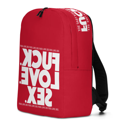 FUCK.LOVE.SEX. Red Backpack