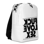 FUCK.LOVE.SEX. White Backpack