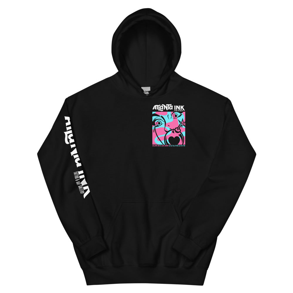 ATLANTA INK x LOVE BOMB Black Hoodie