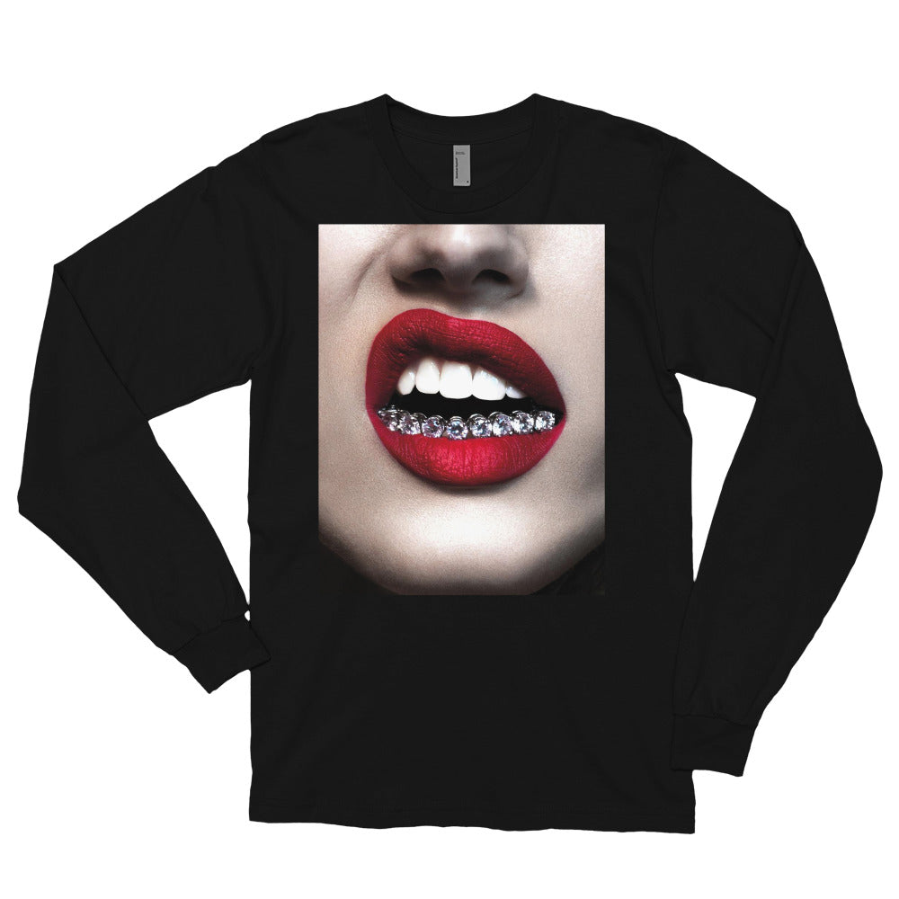 Diamond Grillz Long sleeve Black Shirt